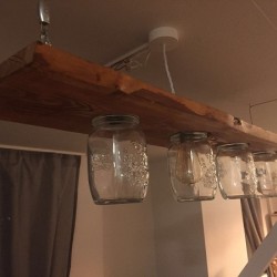 Kundenprojekt: Lampe aus strukturierter Lärchenbohle!